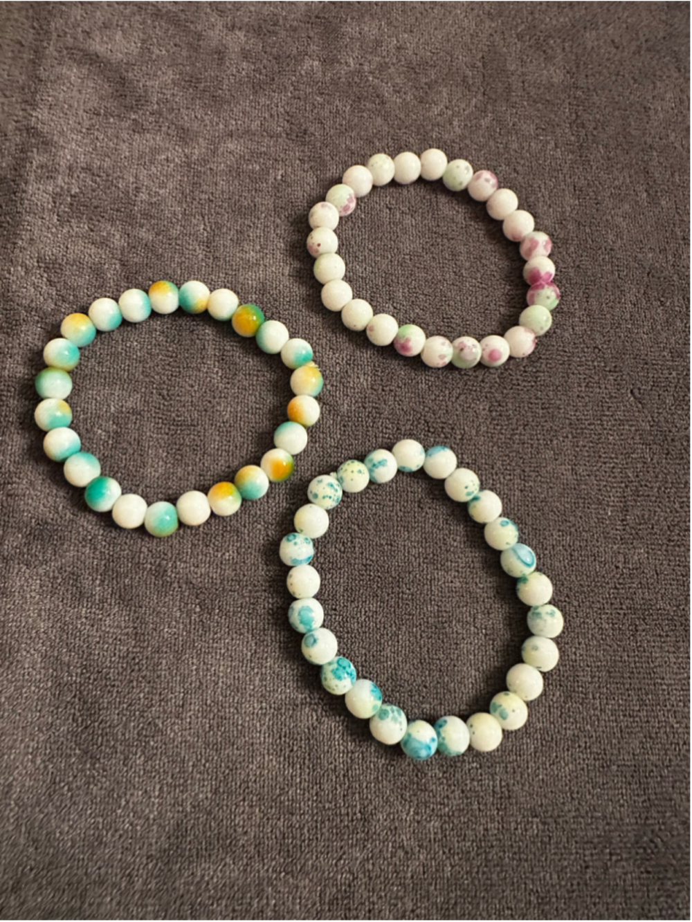 Unbranded Beaded Bracelet Trio Multi-color Set 19